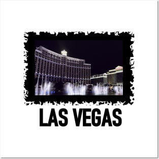 LAS Vegas Bellagio And Caesars Palace Typography Posters and Art